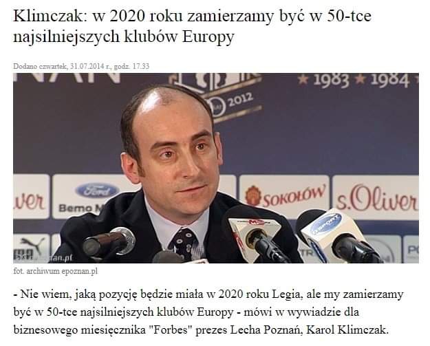 SŁOWA prezesa Lecha z 2014 roku vs RZECZYWISTOŚĆ W 2020 xD